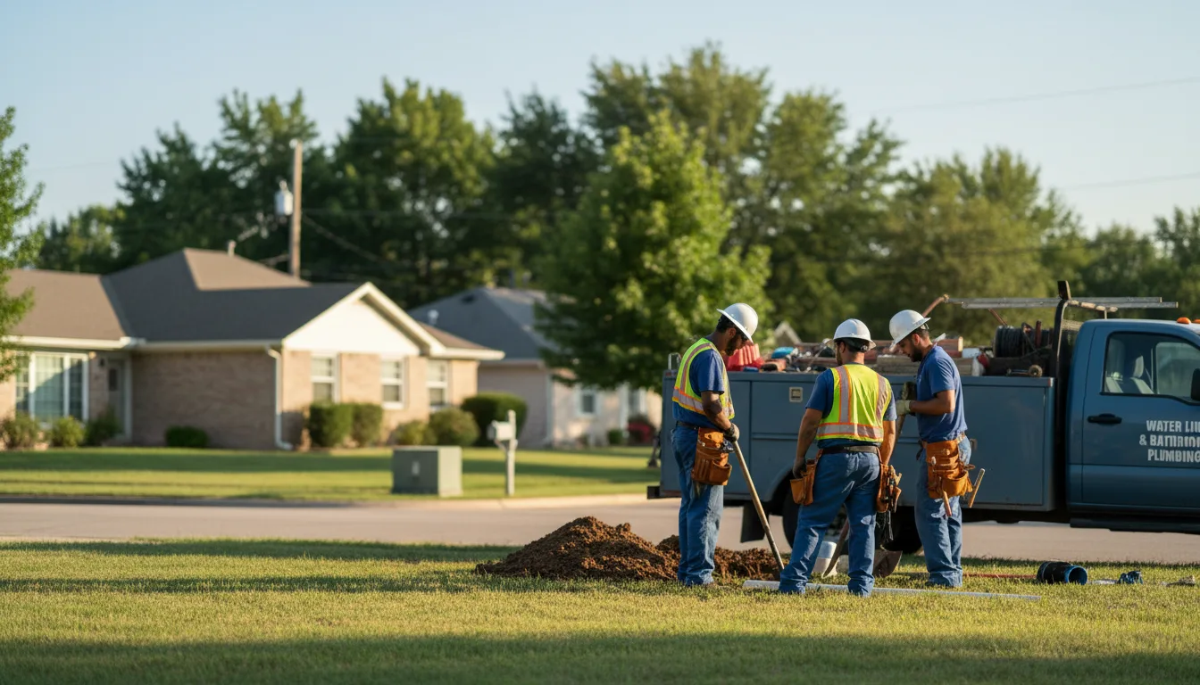 Residential water line and bathroom plumbing service in Savonburg, KS